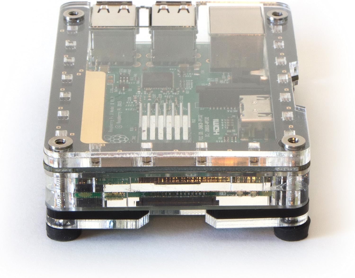 C4Labs The Zebra Galaxy Case with LED Circuit Board for Raspberry Pi 3B+, 3