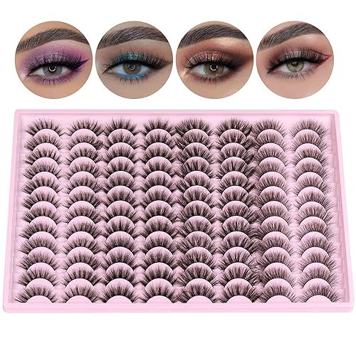 Miniatura 2 de ALICE Pestañas postizas al por mayor de pestañas naturales onduladas de visón esponjosas de ojo de gato, pestañas postizas rizadas 3D, paquete de 48