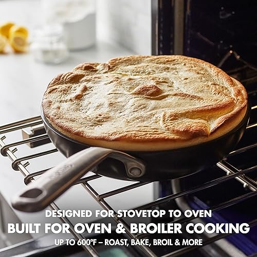 Miniatura 9 de GreenPan GP5 - Sartén antiadherente de cerámica anodizada dura de 10 pulgadas, resistente a los arañazos, superficie plana, inducción, mango de