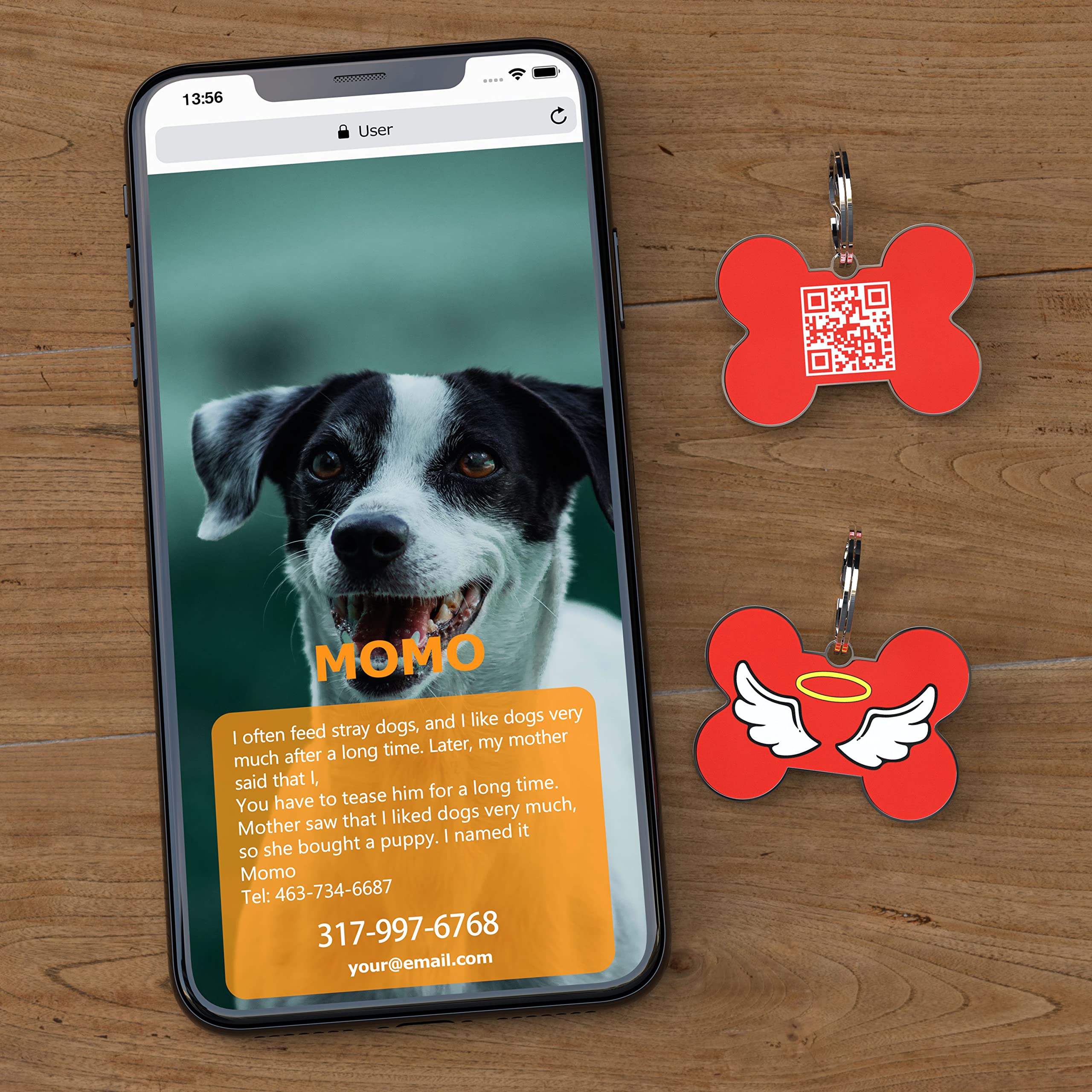 Amazon | KEKID 迷子札 名札 ドッグタグ 愛犬用 QR Online-ID