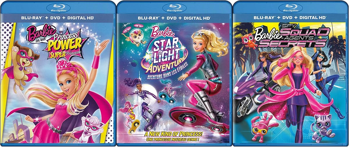 Barbie Collection #2 (Barbie in Princess Power/Barbie: Star Light Adventure/Barbie: Spy Squad) (Blu-ray+DVD)