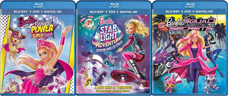 Barbie Collection #2 (Barbie in Princess Power/Barbie: Star Light Adventure/Barbie: Spy Squad) (Blu-ray+DVD)