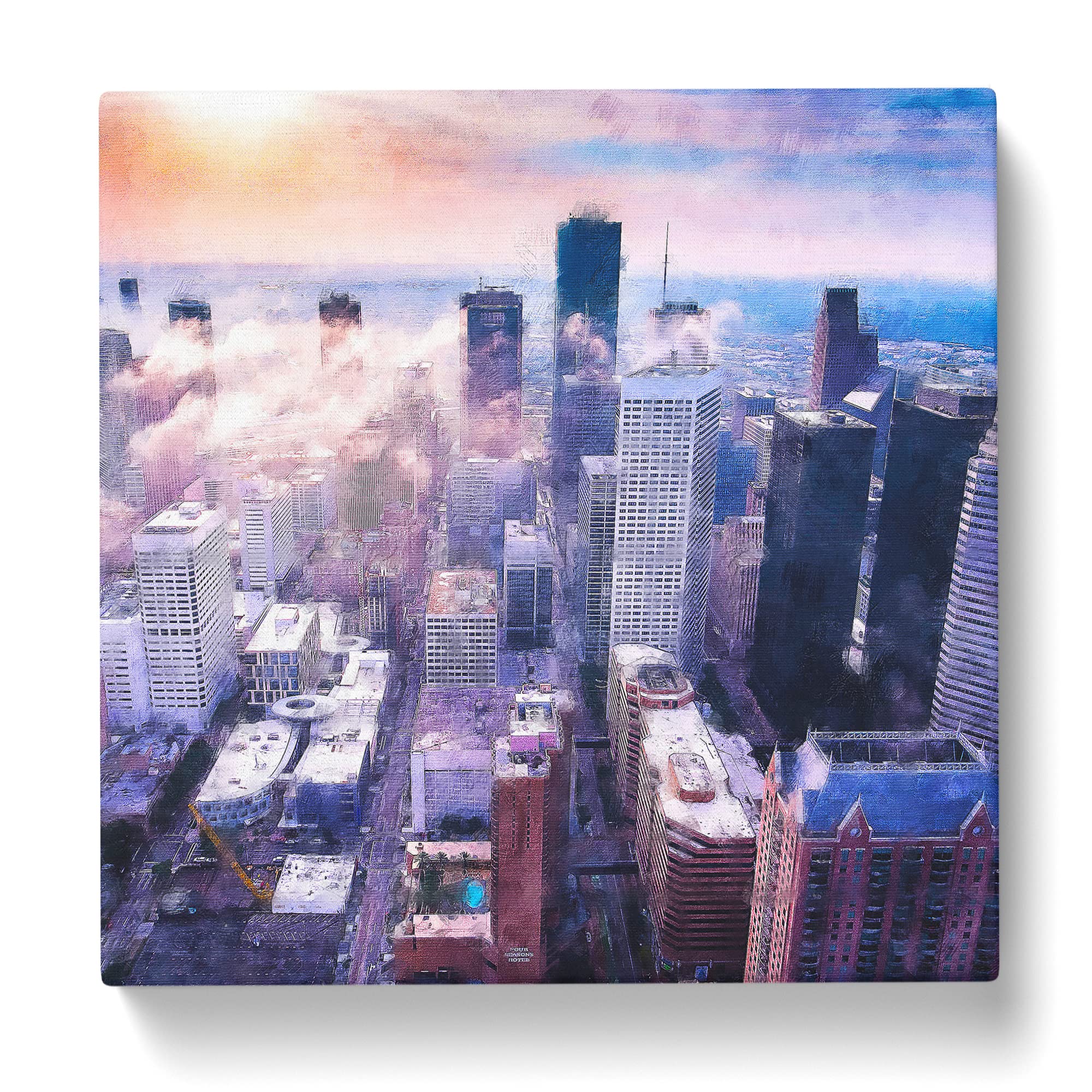 Houston Texas Skyline Canvas Print, Mixed, 35L x 35W cm - Image 3