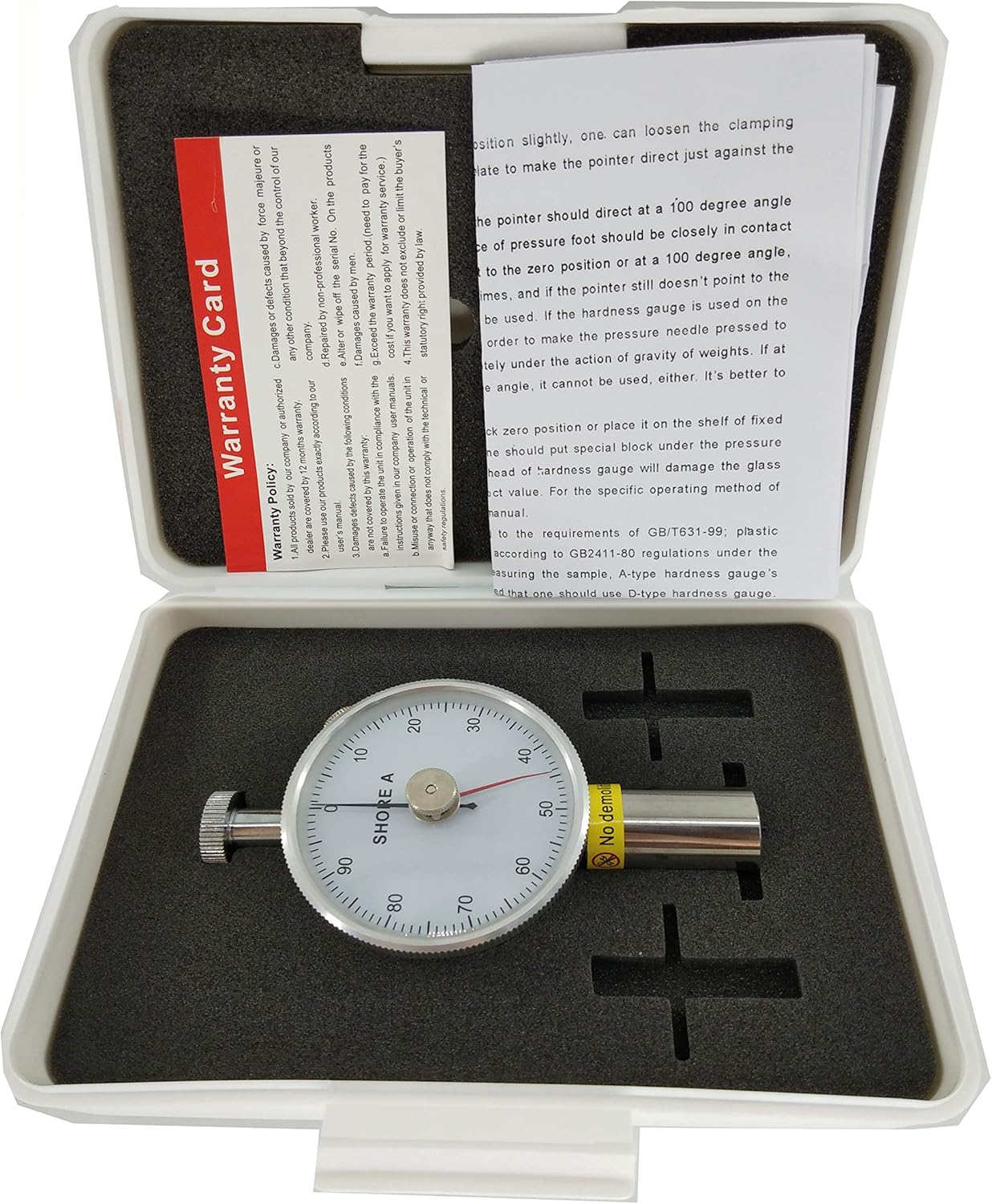 Shore A Hardness Tester Sclerometer Penetrometer With 10 to 90 HA Double Needles