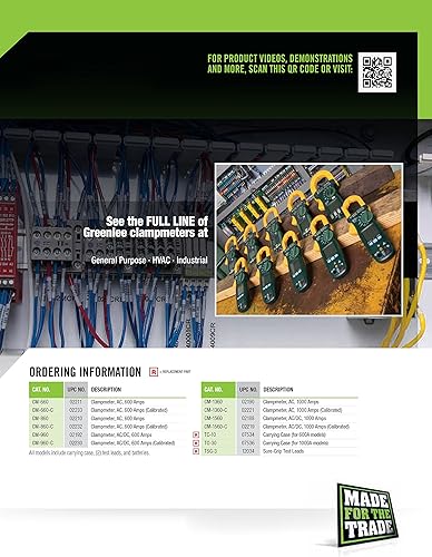 Miniatura 5 de Greenlee - Abrazadera, AcDc (Cm-1560), instrumentos de prueba Elec (CM-1560), 1000 AMP