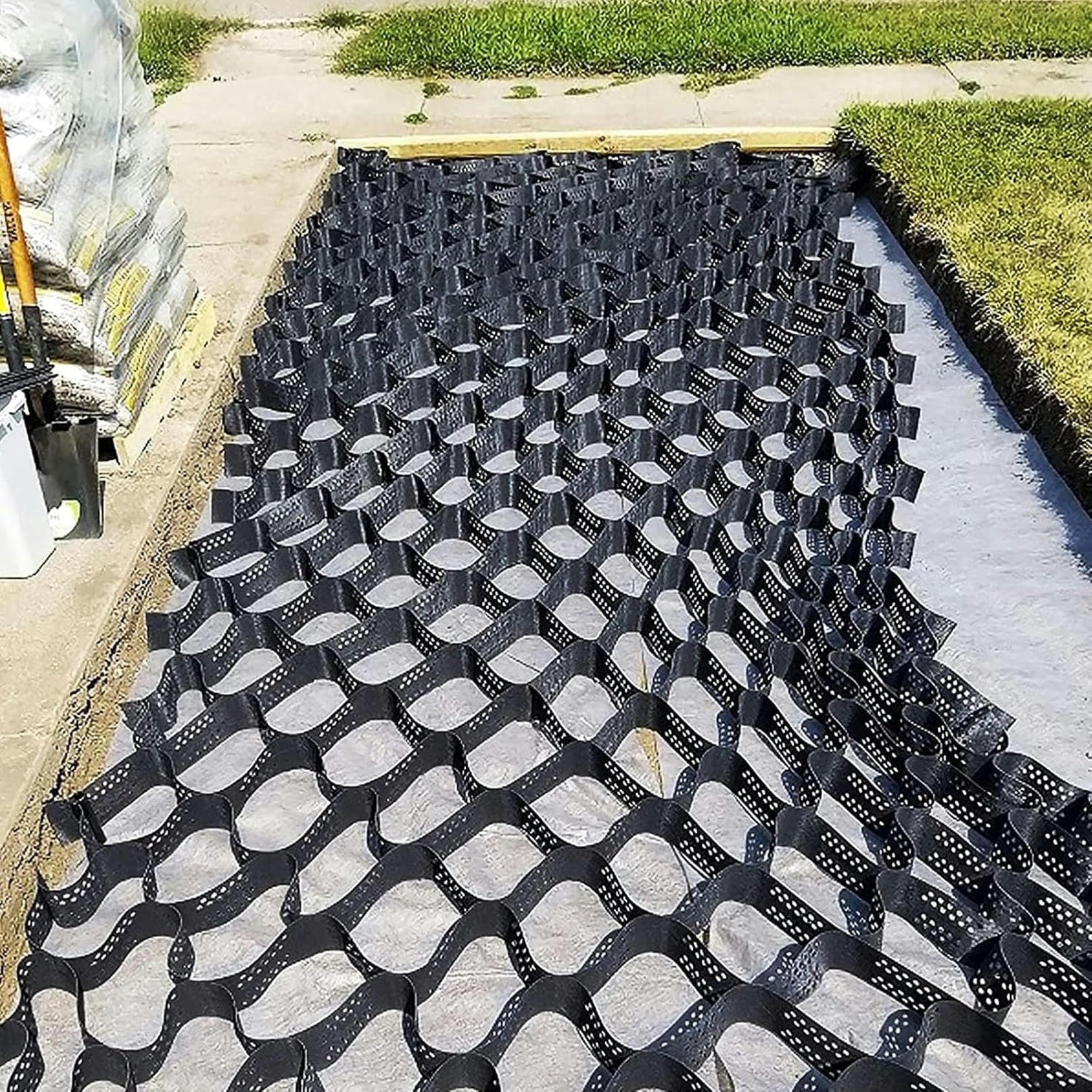 Grilles de contrôle de la boue pour stopper le ravinement des allées