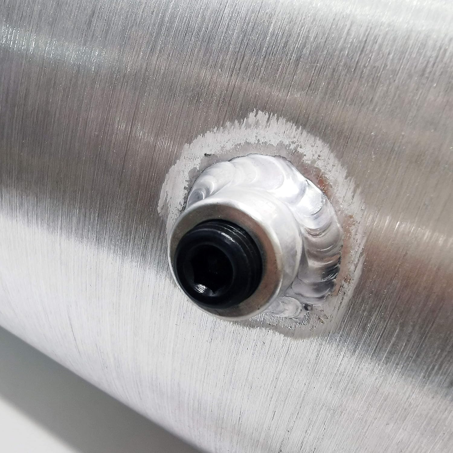 JSD AUTO PARTS 11 Gallons 10" x33" Spun Aluminum Gas Tank / Fuel Tank 1/4" NPT Outlet Center Fil