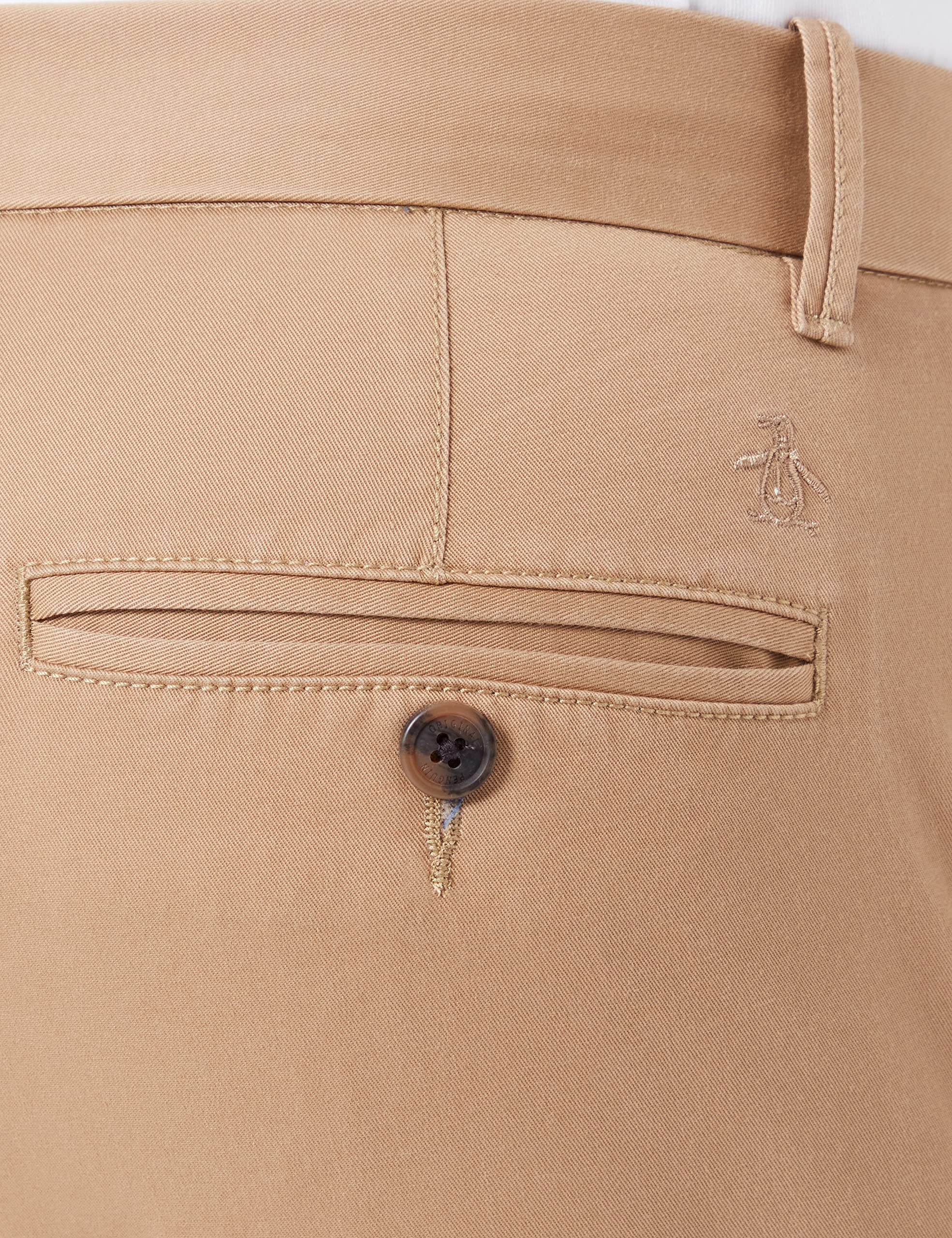 Original Penguin Chino Elástico Pantalones Informales para Hombre