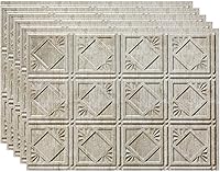 Vista 19 de FASÄDE Panel decorativo para salpicaduras de vinilo de estilo tradicional / patrón 4 en bronce antiguo (muestra de 6 x 6 pulgadas)