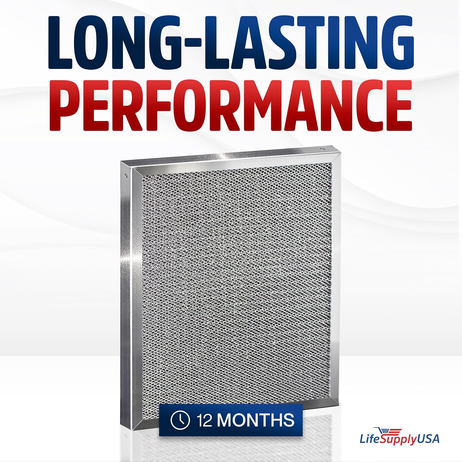 18x20x1 Electrostatic Air Filter, MERV 8, Washable, Reusable Furnace AC/HVAC Filter, Energy Saving, Easy to Clean, Long-Lasting by LifeSupplyUSA