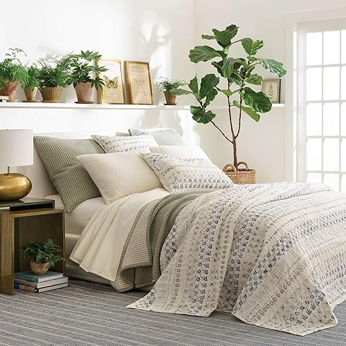 Miniatura 9 de Pine Cone Hill Fundas de almohada con lunares de acuarela (par), tamaño estándar, patrón gráfico múltiple