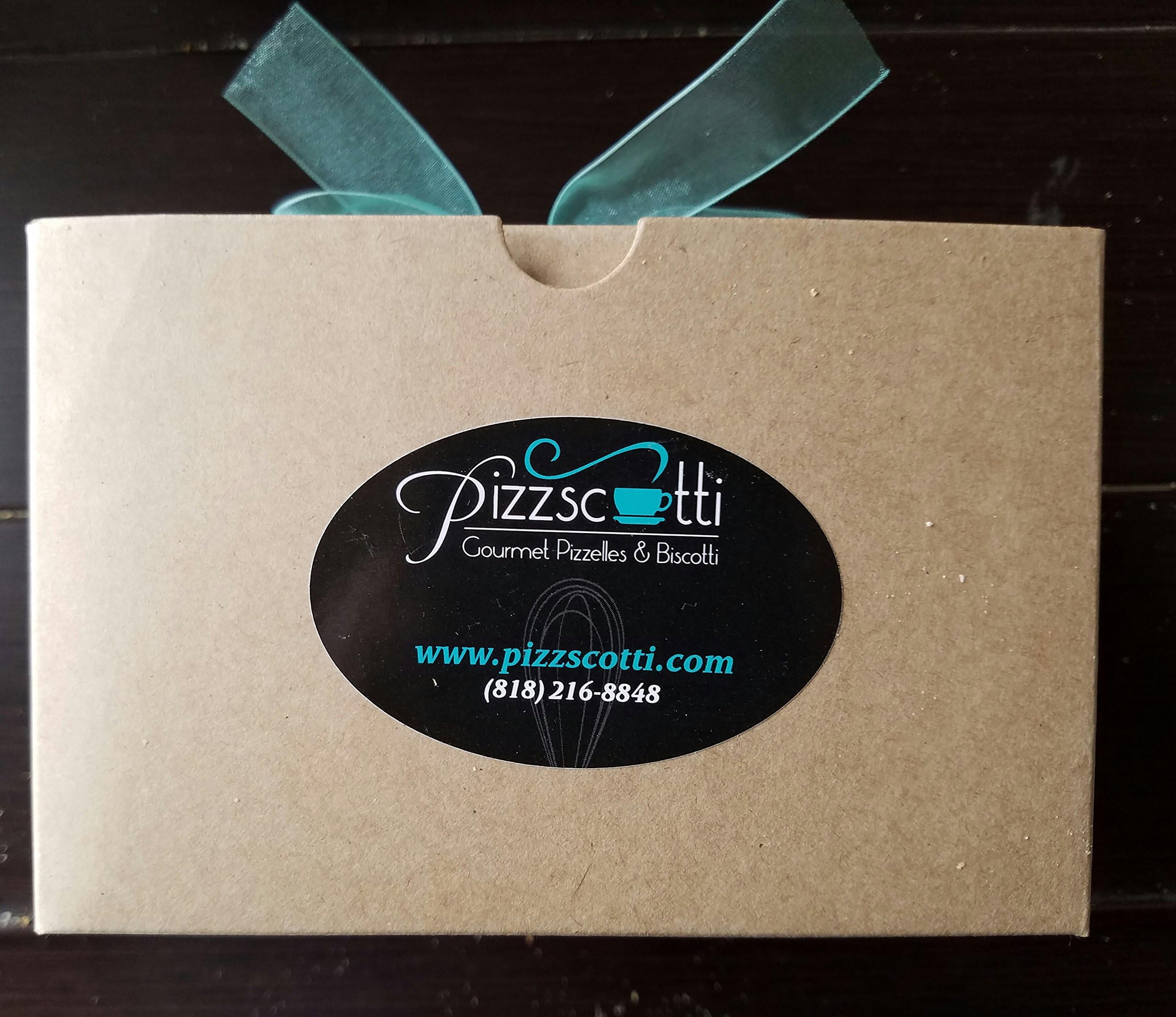 Pizzscotti All Natural Handmade Gourmet Biscotti Gift Box, 24 Count, Variety, 4 Sensational Flavors. The Amazing Taste of Homemade Biscotti Cookies