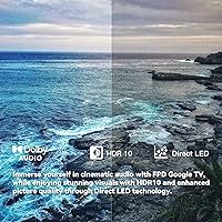 Vista 2 de FPD Smart TV de 58 pulgadas, 4K UHD Google TV con Google Play y Google Cast integrado, televisión HDR 10 con asistente de voz, control remoto