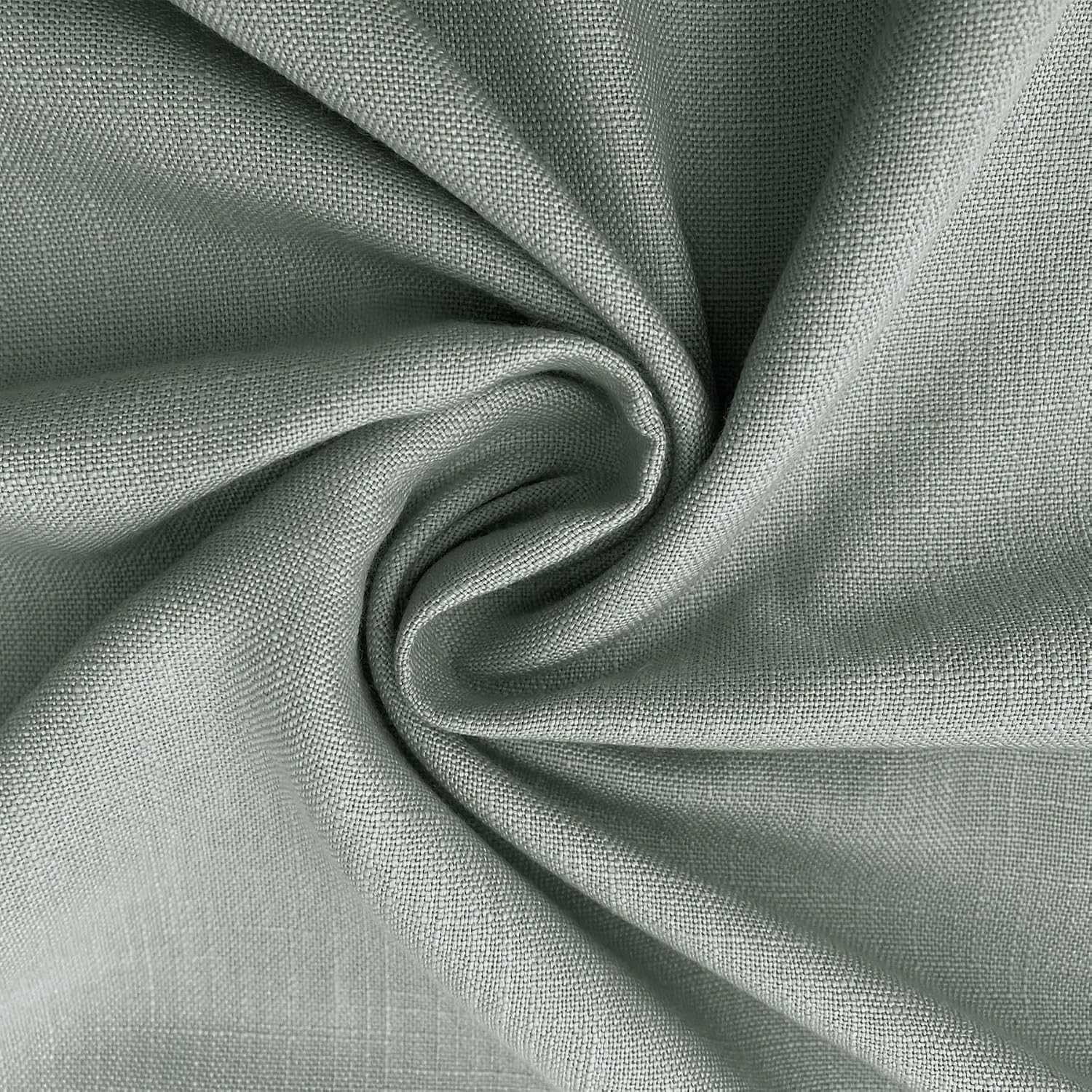 Macochico 100% Blackout Curtains with Liner for Bedroom,Linen Textured Nickle Grommet Full Light Blocking Window Curtains Drapes for Living Room Office,72W x 102L,Jadeite,1 Panel