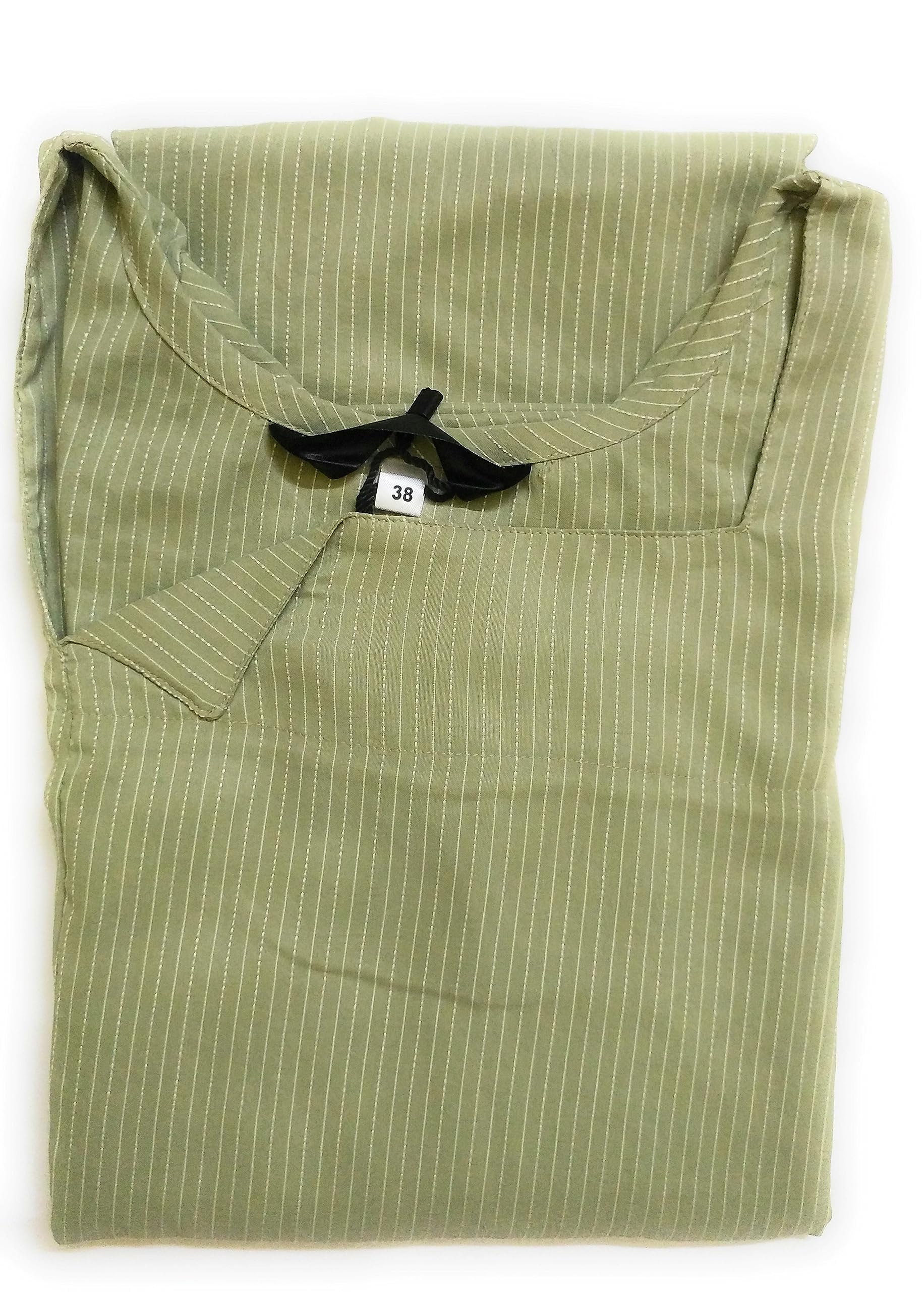 FINEDEAL Women's Cotton Slit Kurta, Light Pista Green