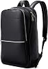 Samsonite Classic Leather Slim Backpack, Black, One Size, Classic Leather Slim Backpack