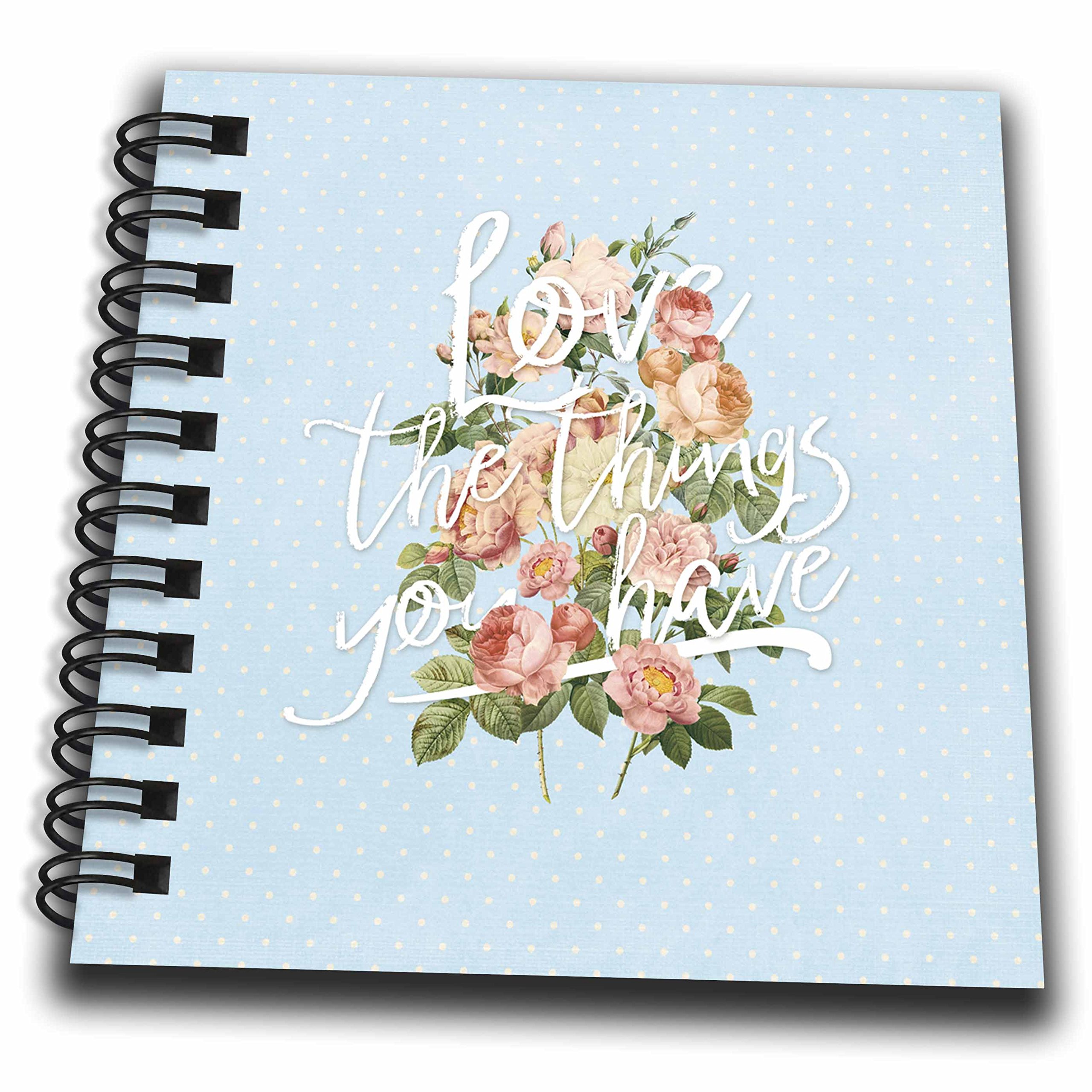 Mini bloc-notes shabby chic bleu pour embellir votre bureau