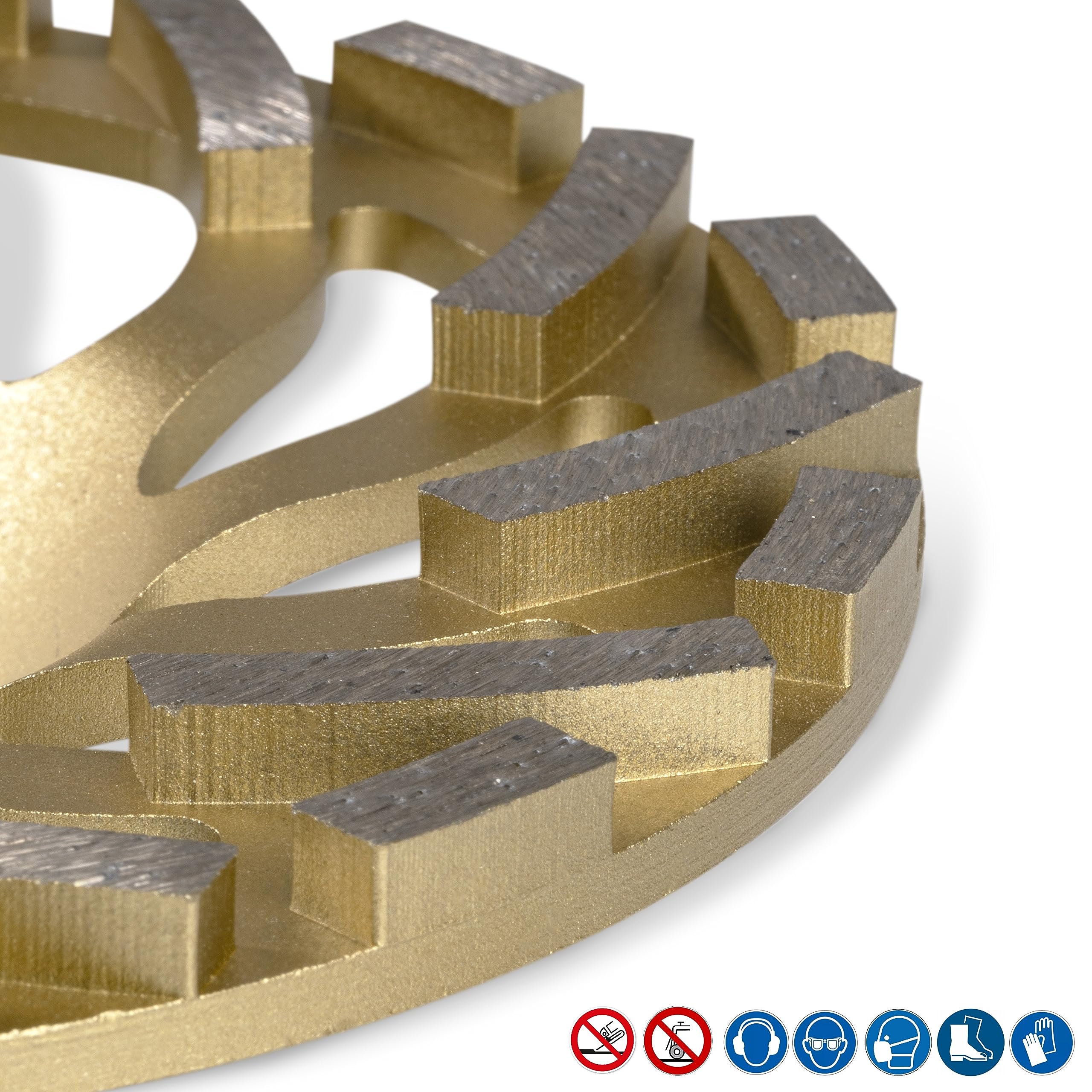 Rendech® – Cabezal de lijado 180 mm Oro Calidad Profesional para hormigón, adhesivo para baldosas