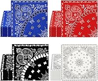 Vista 1 de Teling 100 servilletas tipo bandana de 2 capas desechables con estampado de cachemira, para fiesta temática de vaquero occidental, cumpleaños, Rodeo