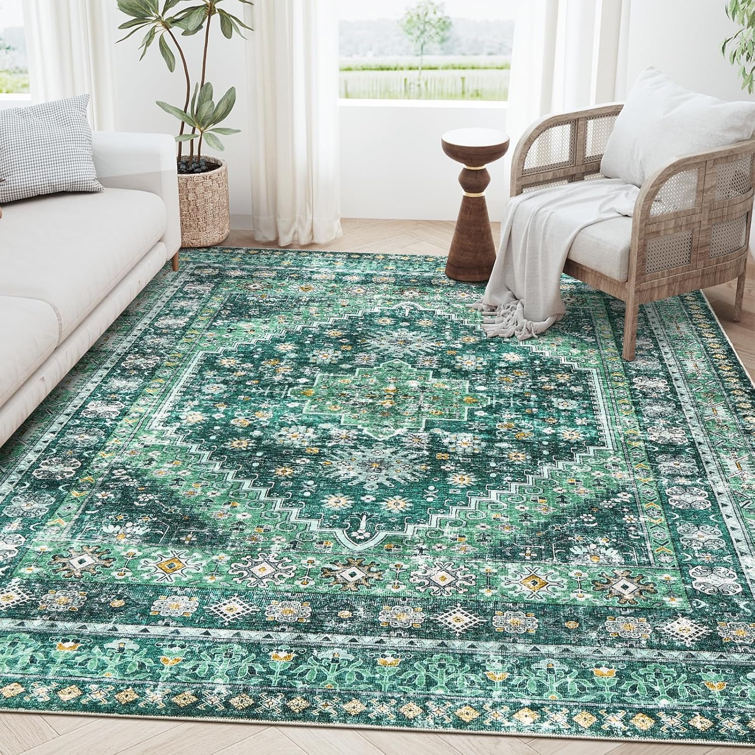 Tapis de salon 140x160 cm pour structurer un espace de vie avec élégance et couleur