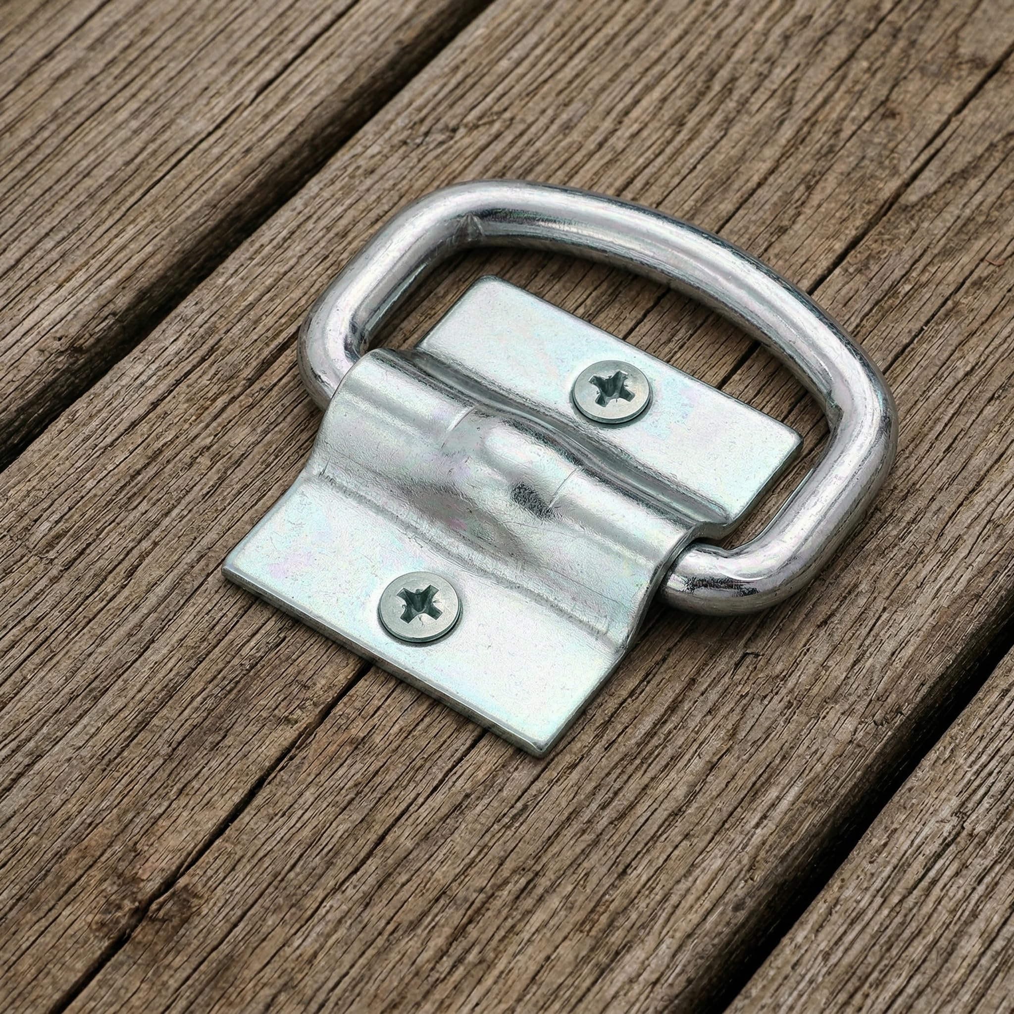 Anelli a D saldati resistenti da 1,27 cm, confezione da 4, per rimorchi