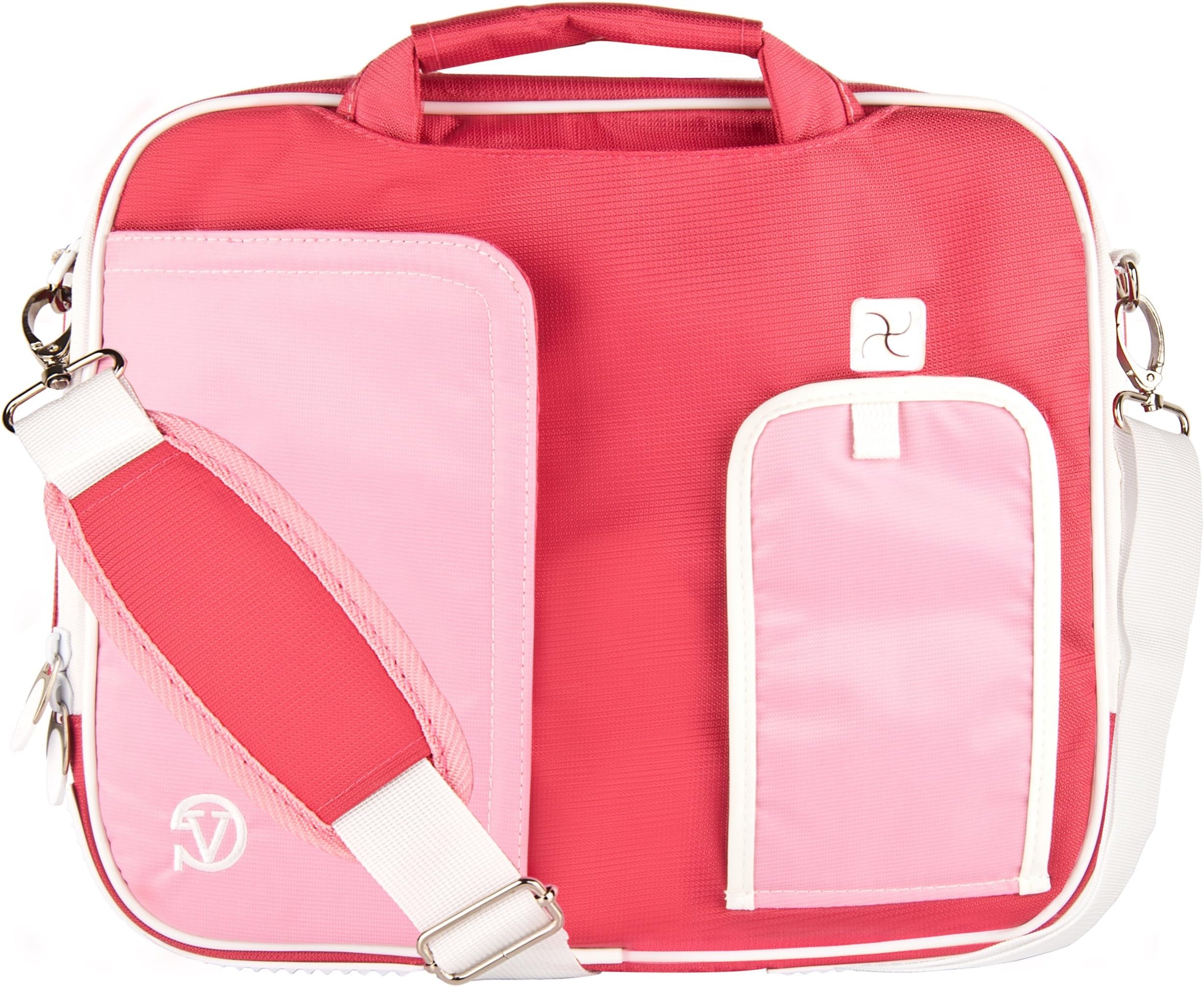 Pindar Messenger Carrying Bag (Pink) for Asus Transformer Book T100 10.1 inch Convertible Ultrabook