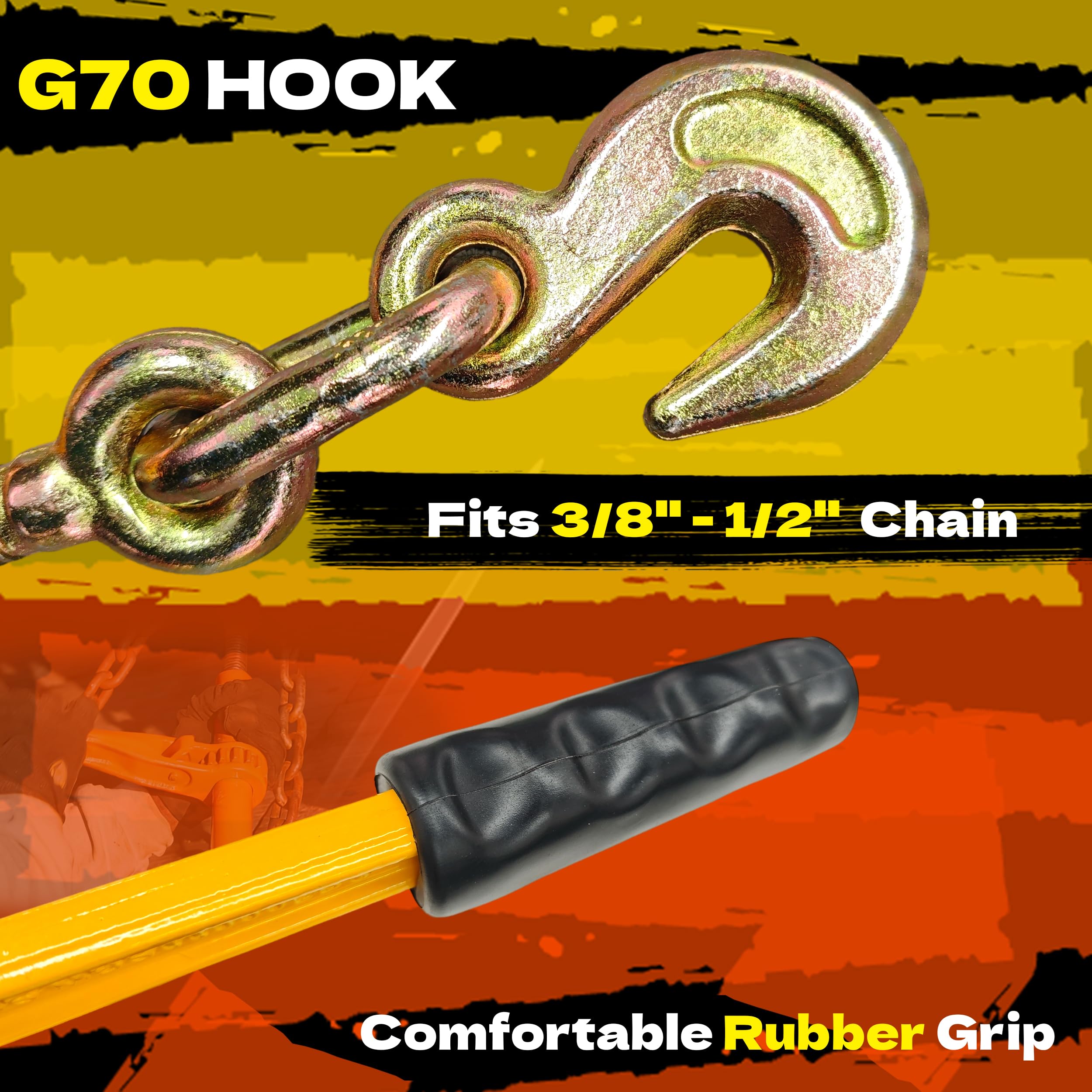 Heavy Duty Chain Binders - 4 Pack, 9200 Lbs WLL -3