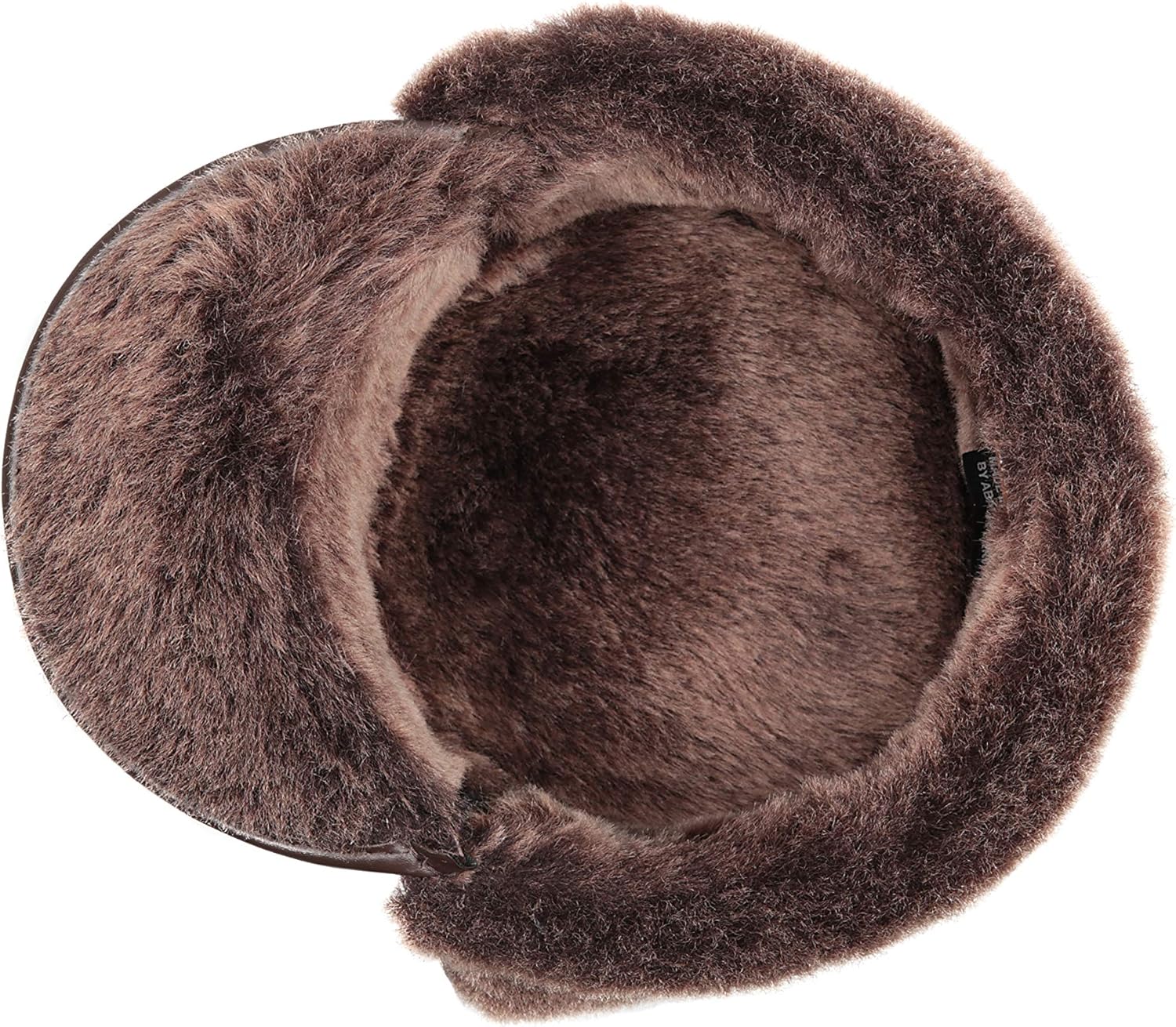 Men's Shearling Sheepskin Captain Visor Hat