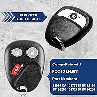 Vista 4 de Llavero control remoto de acceso sin llave de reemplazo con 3 botones de Keylessoption , Negro