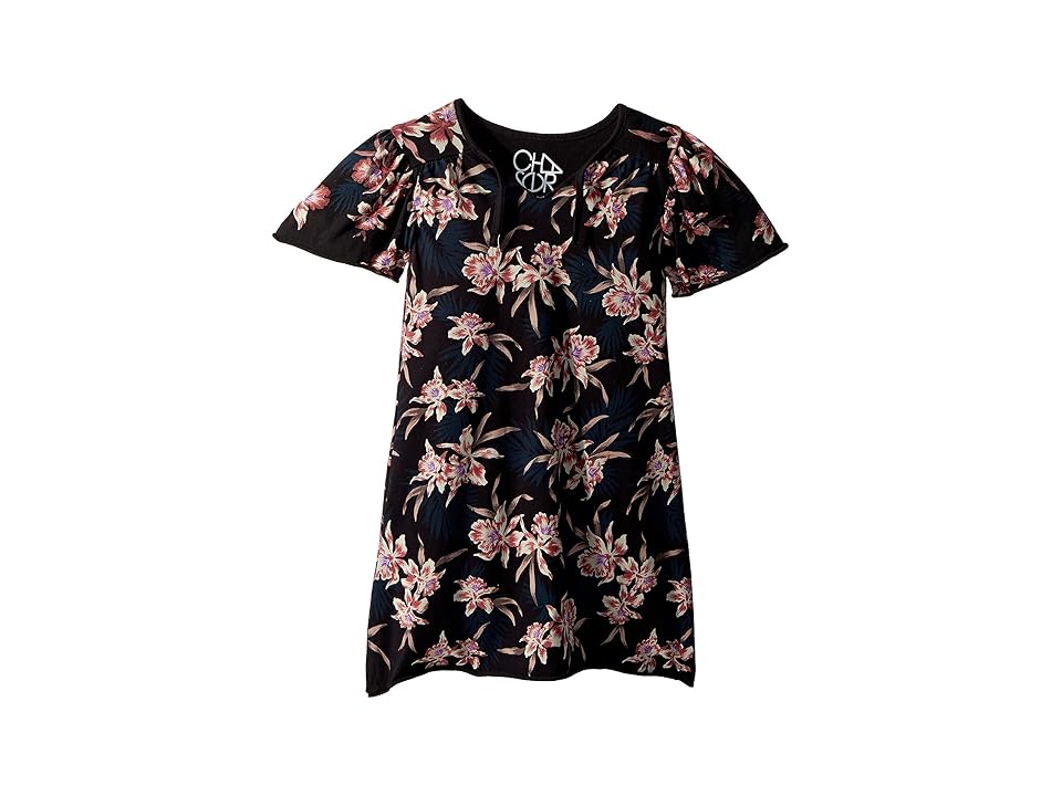 

Chaser Kids Extra Soft Vintage Tropical Dress (Little Kids/Big Kids) (Black) Girl's Dress