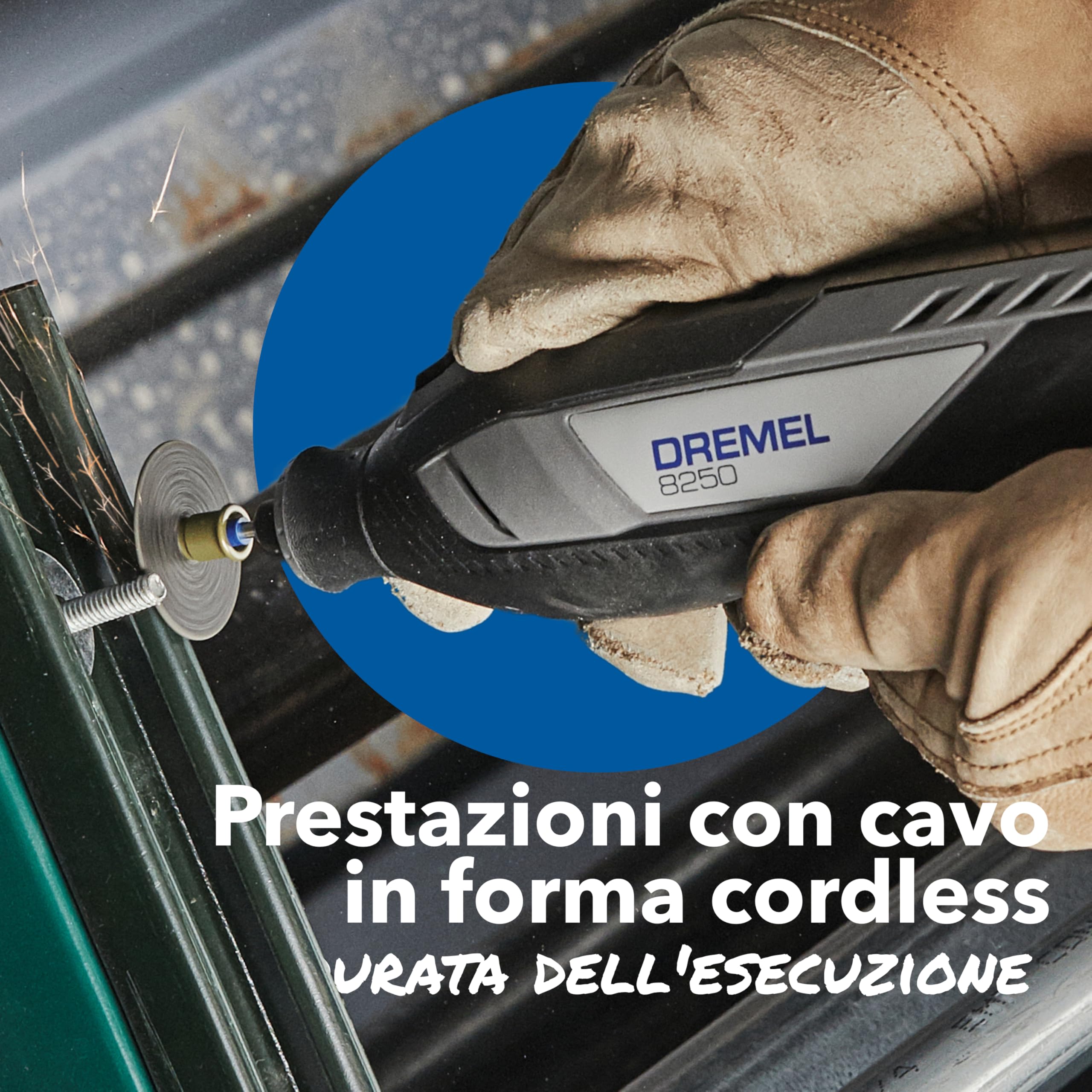 Dremel 8250 Multifunzione Rotativo Senza Fili 12V Brushless 5.000-30.000 giri/min con Dremel Box, 65 Accessori, 5 Accessori Aggiuntivi, 2 Batterie+Caricabatterie per Smerigliatura, Foratura, Fresatura