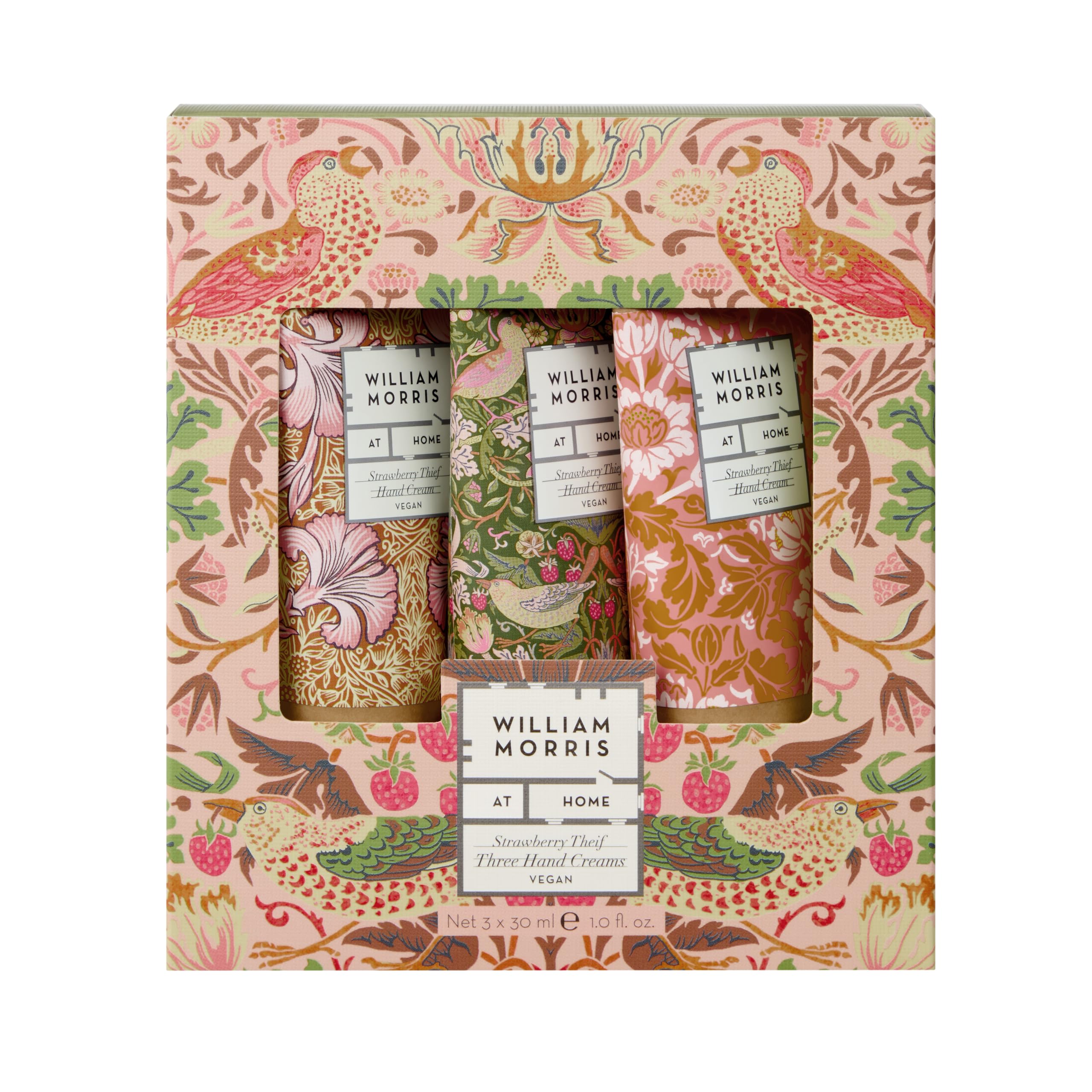 William Morris At Home Hand Cream Gift Set for Her, Luxury Travel Size 3 x 30ml, Iceland 1871 Scented Hand Care with Shea Butter, Vitamin E, Vegan and Cruelty Friendly, Beauty Self-Care