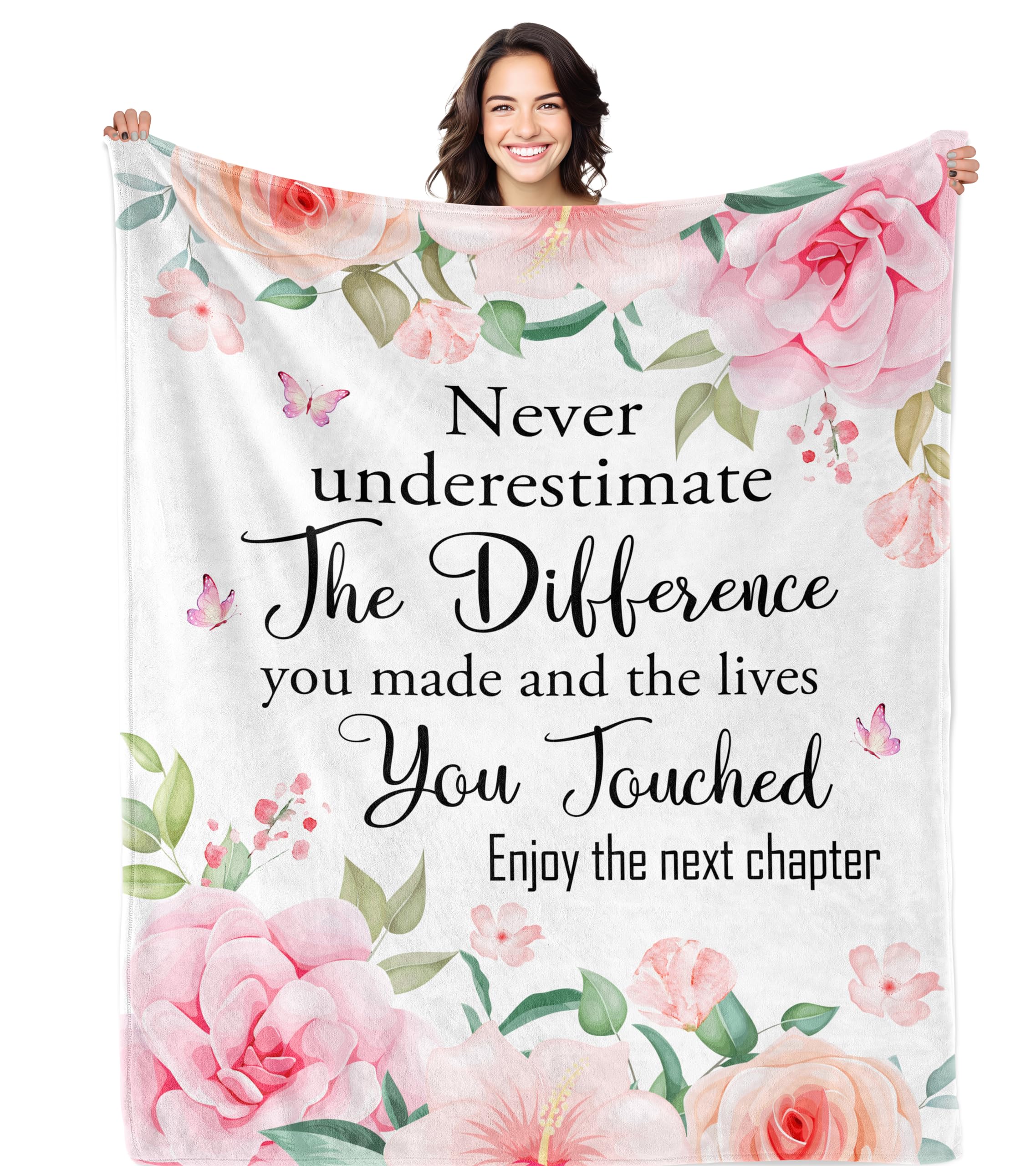 Bariceneth Retirement Blanket - 60" X 80", Farewell Decorations for Coworkers, Going Away Gift for Friends