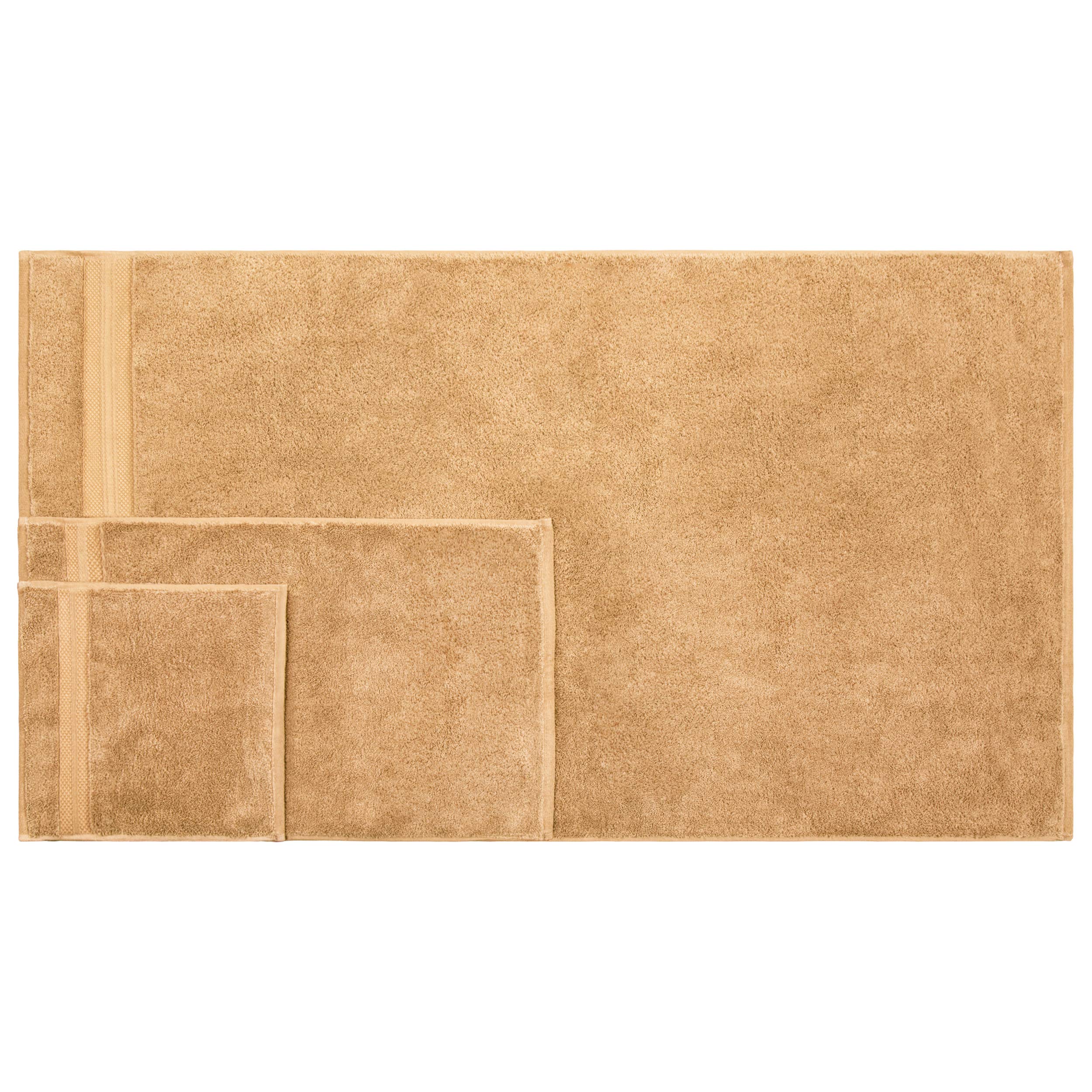 Serviettes de toilette en coton turc de qualité supérieure lot de 6 drap de bain noisette