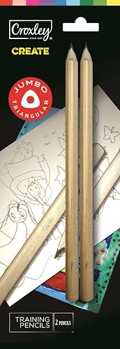 Croxley Create Triangular Graphite Pencil 2B - Card of 2