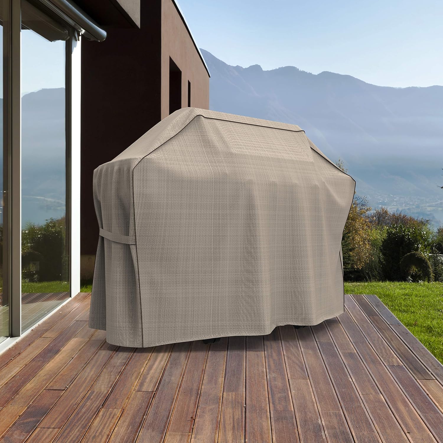 EmpirePatio Tan Tweed BBQ Grill Cover, Fits Grills 55" Wide