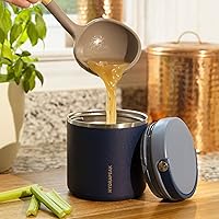 Vista 6 de Hydrapeak Termo de acero inoxidable de 18 onzas con aislamiento al vacío, termo para alimentos calientes y alimentos fríos, boca ancha a prueba