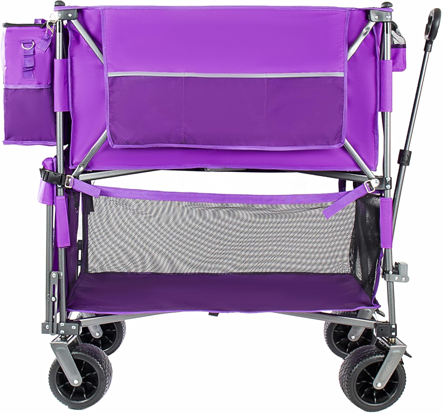 ESPIDOO Double-Decker Wagon for Camping & Sports: 560LBS Hauler with 650L Space - 10-Second Fold & 7" All-Terrain Wheels for Beach, Park & Family Outings