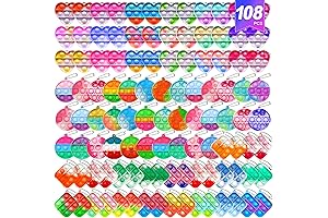 Premium Choice: 108 PCS Mini Pop Keychain Fidget Toys, 3 Shape Pop Fidget Toys