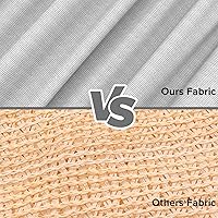 Vista 6 de Toldo tipo vela rectangular para actividades al aire libre, cubierta solar para jardín, patio, cubierta de terraza, balcón (gris)