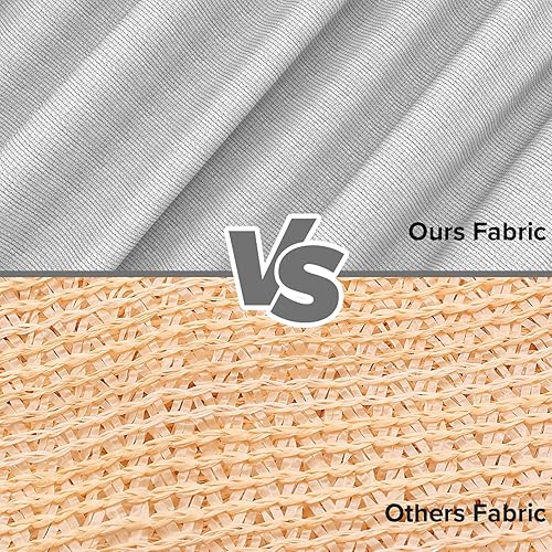 Miniatura 6 de INFRANGE Toldo tipo vela rectangular para actividades al aire libre, cubierta solar para jardín, patio, cubierta de terraza, balcón (gris)