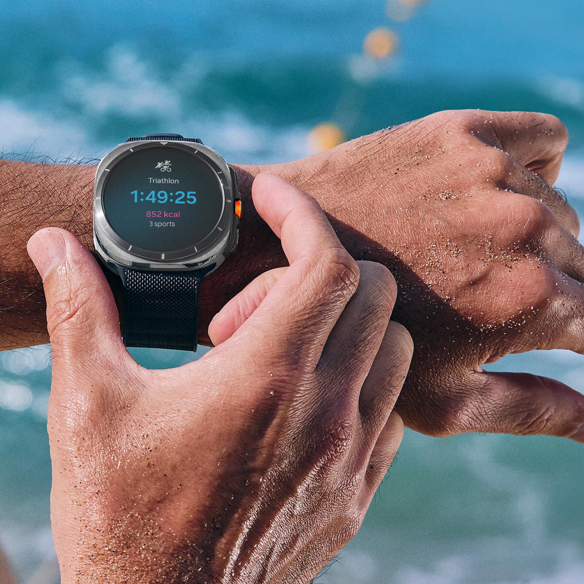 Samsung Galaxy Watch Ultra, Montre Connectée Intelligente, Suivi de Santé, Suivi Sportif, 47mm, 4G, Gris Titane, Galaxy AI, Chargeur Secteur Inclus (Version FR) [Exclusivité Amazon]