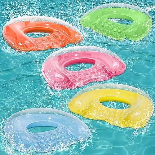 Paquete de 5 flotadores de piscina para adultos, diseño minimalista para silla de piscina, 46 x 36 pulgadas, colores que aumentan el estado de