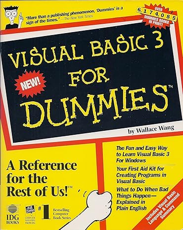 Visual Basic 3 for Dummies: 9781568840765: Computer Science Books ...