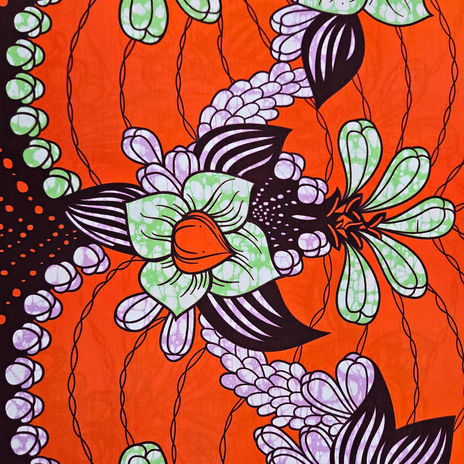 African Print Fabric 100% Cotton 6yard - Ankara Print Fabric for Dresses, Party Wear, and Special Occasions (2B1-1)