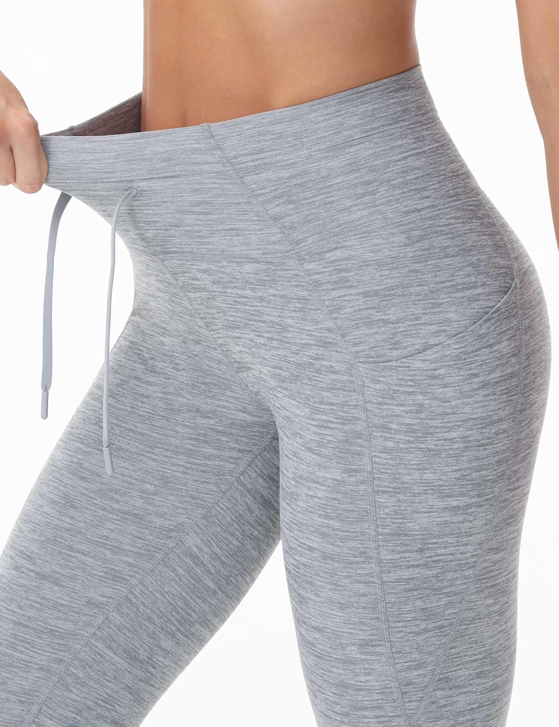 THE GYM PEOPLE Women's High Waist Drawstring Stretchy Workout Leggings Ultra Soft Tummy Control Yoga Pants with Pockets - Image 7