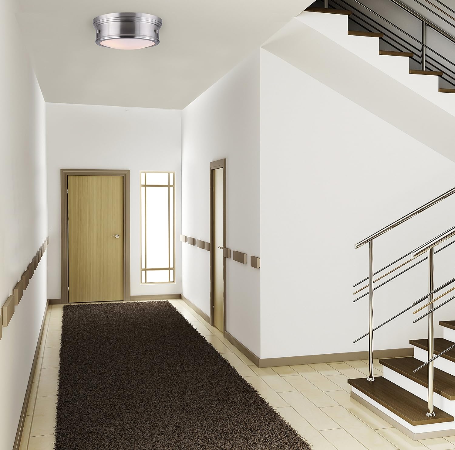 🔥 Crаzу Dеаlѕ CANARM LTD IFM624A13BN Boku BN 2 Bulb 13 Inch Flush Mount Brushed Nickel with Flat Opal Glass Gеt Sресіаl Prісе CANARM LTD IFM624A13BN Boku BN 2 Bulb 13 Inch Flush Mount Brushed Nickel with Flat Opal Glass