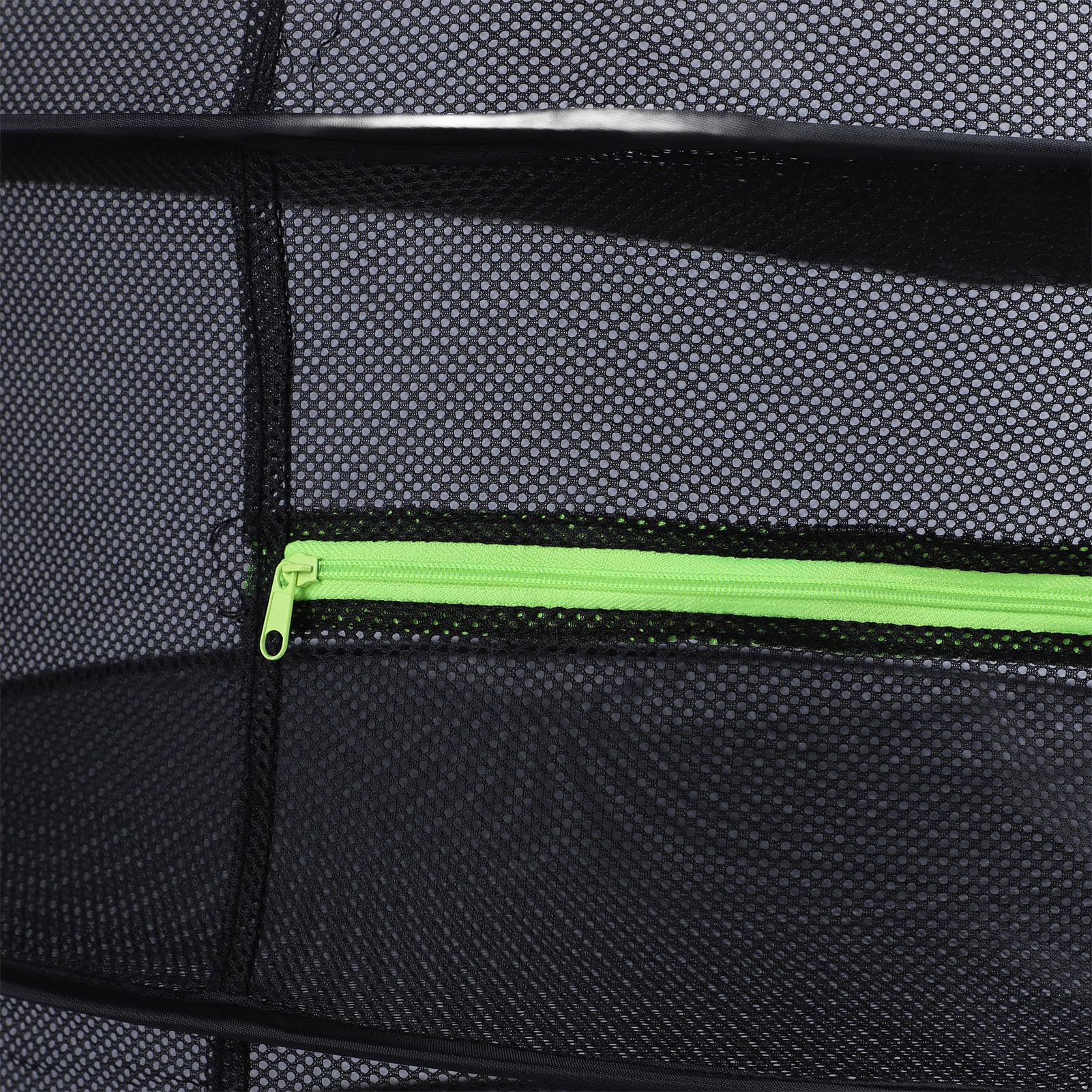 Stendibiancheria verde fluorescente in rete multifunzionale con copertura con cerniera per uso domestico e giardino, 1 unità (8 strati)