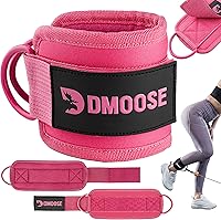 Vista 11 de DMoose Fitness Ankle Strap for Cable Machine - One Size Fit with Premium Padding Cuffs, Ankle Bands for Working Out, Booty Workouts, Leg Extension