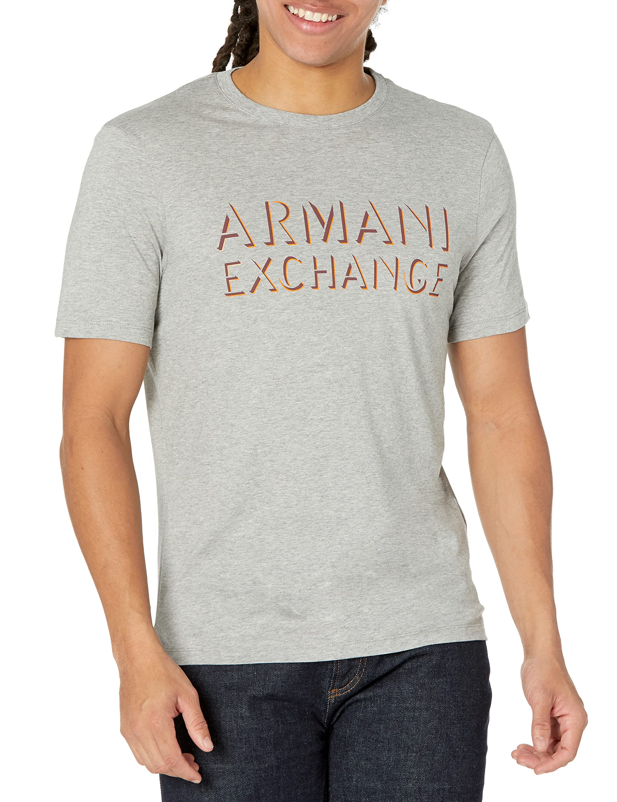 A|X ARMANI EXCHANGEmens Shadow Logo Design Slim Fit T-shirt T-Shirt